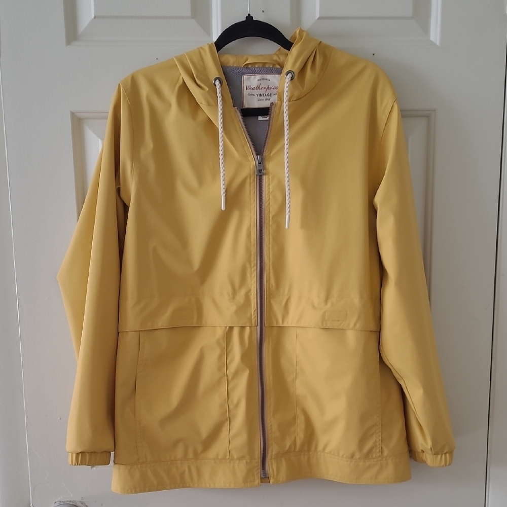 Weatherproof Yellow Utility Jacket Water-Resistant Hooded